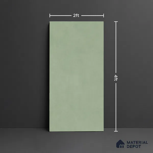 Plain Look Floor & Wall Tile TL 08105 Syria Olive 4 ft x 2 ft Vitrified Matte Finish - 9 mm | Random 8