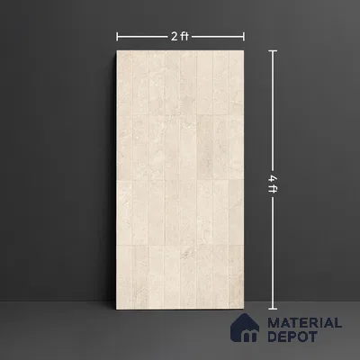 Punch Wall Tile TL 09949 4 ft x 2 ft Cream Vitrified Matte Finish Tile - 9 mm | Ideal for Living Room, Bedroom, Bathroom, Kitchen
