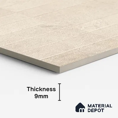 Punch Wall Tile TL 09949 4 ft x 2 ft Cream Vitrified Matte Finish Tile - 9 mm | Ideal for Living Room, Bedroom, Bathroom, Kitchen