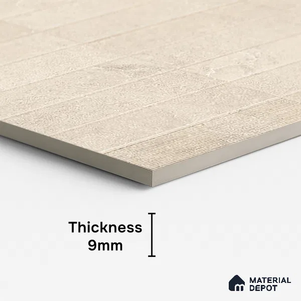 Punch Wall Tile TL 09949 4 ft x 2 ft Cream Vitrified Matte Finish Tile - 9 mm | Ideal for Living Room, Bedroom, Bathroom, Kitchen