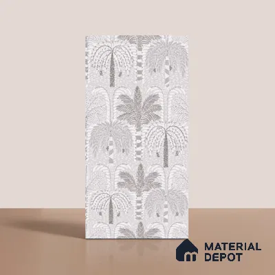 Floral Wall Tile TL 09924 Grey 4 ft x 2 ft Vitrified Matte Finish Tile - 9 mm | Suitable for Bathroom, Accent/Feature Wall, Dining Area