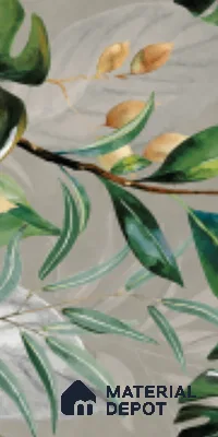 Tropical Wall Tile TL 07545 C Monstera Grey Decor B 4 ft x 2 ft Designer Tiles Vitrified Matte Finish - 9 mm | Suitable for Bathroom, Accent/Feature Wall, Basin Area