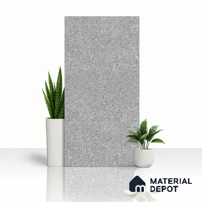 Cement Wall & Floor Tile TL 08406 B Terrcon Gray Base 4 ft x 2 ft Grey Vitrified Matte Finish Plain Tile - 9 mm | Ideal for Living Room, Bathroom, Kitchen