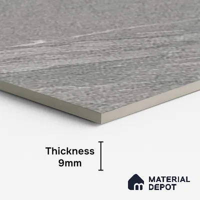 Punch Wall & Floor Tile TL 09945 B 4 ft x 2 ft Grey Vitrified Matte Finish Tile - 9 mm | Ideal for Living Room, Bedroom, Bathroom, Kitchen