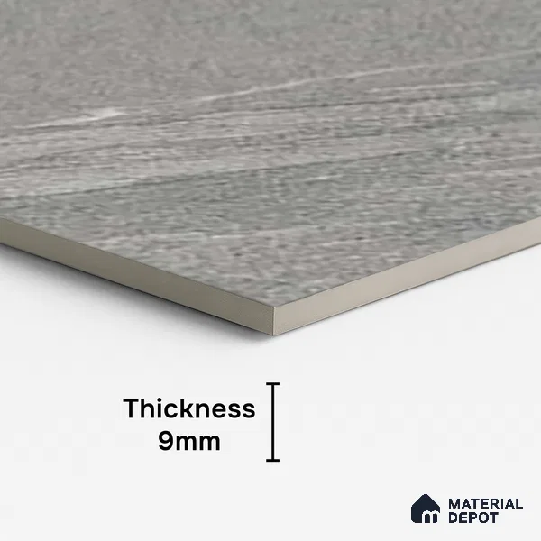 Punch Wall & Floor Tile TL 09945 B 4 ft x 2 ft Grey Vitrified Matte Finish Tile - 9 mm | Ideal for Living Room, Bedroom, Bathroom, Kitchen