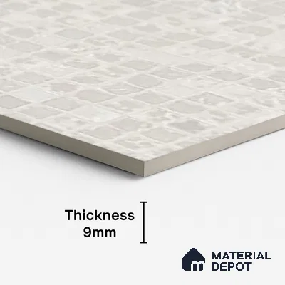 Patterned Wall Tile TL 09978 4 ft x 2 ft Grey Vitrified Matte Finish Tile - 9 mm | Ideal for Living Room,Bedroom,Bathroom,Kitchen