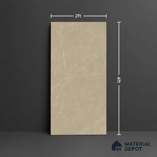 Punch Look Wall Tile TL 08124 B Moonstone Beige Decor 4 ft x 2 ft Vitrified Matte Finish - 9 mm | Random 4