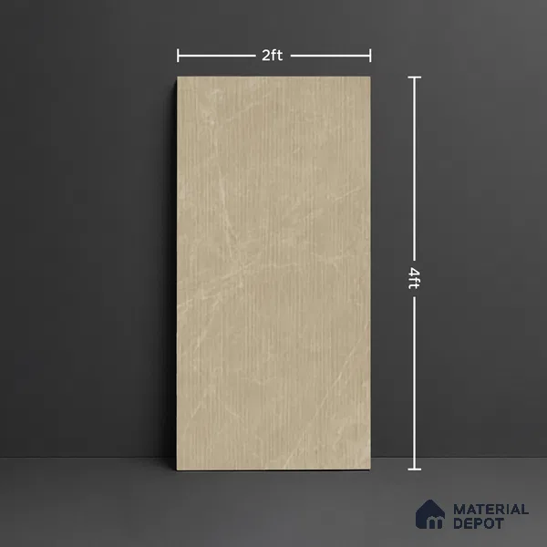 Punch Look Wall Tile TL 08124 B Moonstone Beige Decor 4 ft x 2 ft Vitrified Matte Finish - 9 mm | Random 4