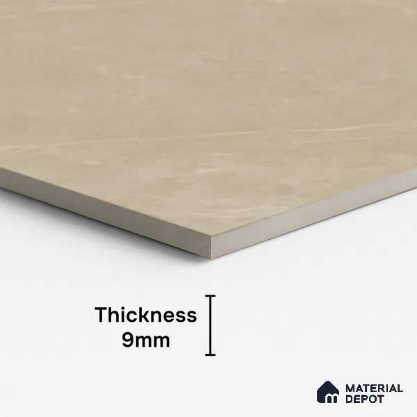 Marble Look Floor & Wall Tile TL 08124 Moonstone Beige 4 ft x 2 ft Vitrified Matte Finish - 9 mm | Random 4