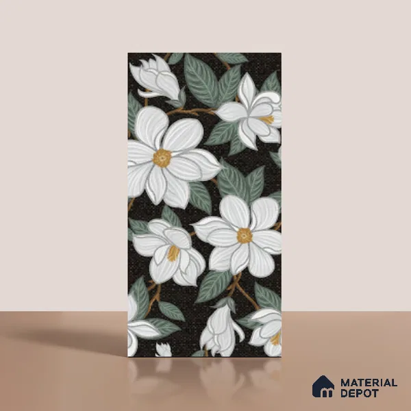 Floral Look Wall Tile TL 08121 G Tanisia Mosaic Flower 4 ft x 2 ft Vitrified Matte Finish - 9 mm | Suitable for Bathroom, Accent/Feature Wall, Foyer