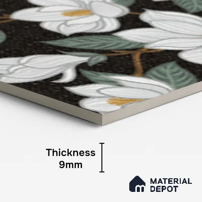 Floral Look Wall Tile TL 08121 G Tanisia Mosaic Flower 4 ft x 2 ft Vitrified Matte Finish - 9 mm | Suitable for Bathroom, Accent/Feature Wall, Foyer