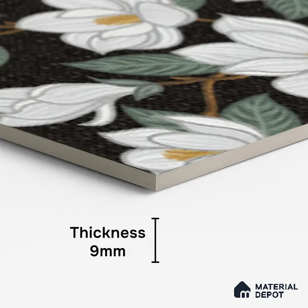 Floral Look Wall Tile TL 08121 G Tanisia Mosaic Flower 4 ft x 2 ft Vitrified Matte Finish - 9 mm | Suitable for Bathroom, Accent/Feature Wall, Foyer