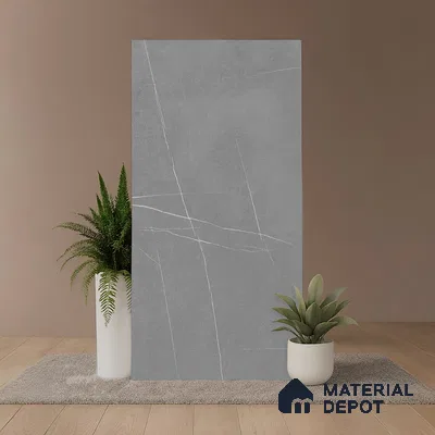 Stone Wall & Floor Tile TL 09951 B 4 ft x 2 ft Grey Vitrified Matte Finish Tile - 9 mm | Ideal for Living Room, Bedroom, Bathroom, Kitchen