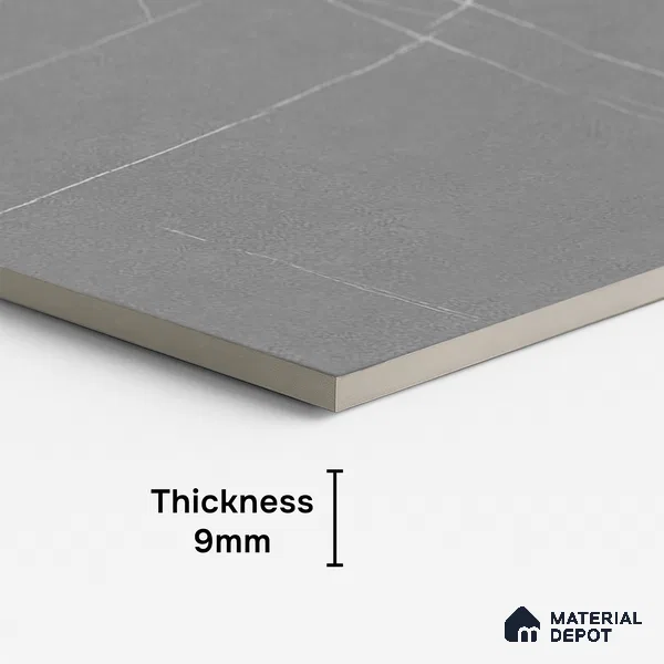 Stone Wall & Floor Tile TL 09951 B 4 ft x 2 ft Grey Vitrified Matte Finish Tile - 9 mm | Ideal for Living Room, Bedroom, Bathroom, Kitchen