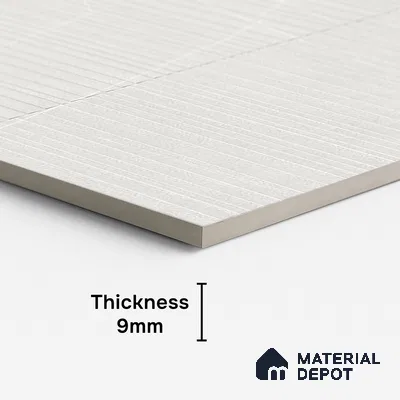 Punch Wall Tile TL 09951 C 4 ft x 2 ft White Vitrified Matte Finish Tile - 9 mm | Ideal for Living Room, Bedroom, Bathroom, Kitchen