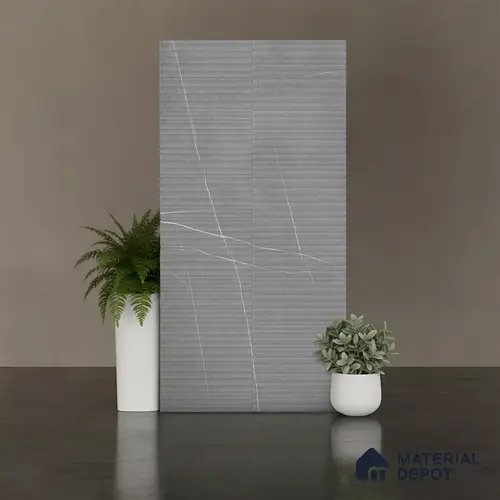 Punch Wall Tile TL 09951 4 ft x 2 ft Grey Vitrified Matte Finish Tile - 9 mm | Ideal for Living Room, Bedroom, Bathroom, Kitchen