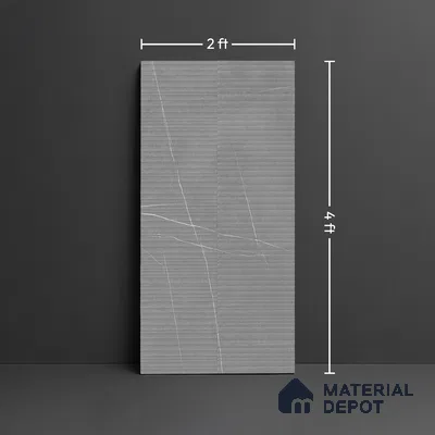 Punch Wall Tile TL 09951 4 ft x 2 ft Grey Vitrified Matte Finish Tile - 9 mm | Ideal for Living Room, Bedroom, Bathroom, Kitchen