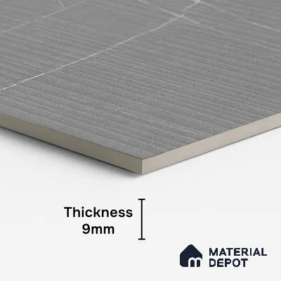 Punch Wall Tile TL 09951 4 ft x 2 ft Grey Vitrified Matte Finish Tile - 9 mm | Ideal for Living Room, Bedroom, Bathroom, Kitchen