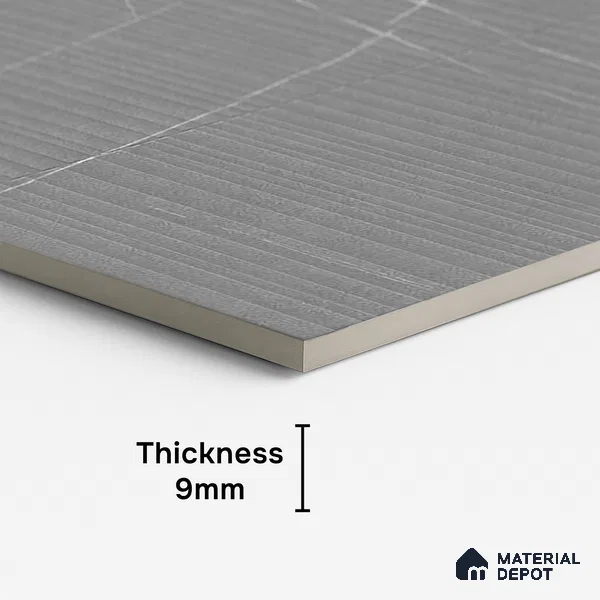 Punch Wall Tile TL 09951 4 ft x 2 ft Grey Vitrified Matte Finish Tile - 9 mm | Ideal for Living Room, Bedroom, Bathroom, Kitchen