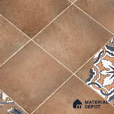 Patterned Wall Tile TL 09985 4 ft x 2 ft Brown Vitrified Matte Finish Tile - 9 mm | Ideal for Living Room,Bedroom,Bathroom,Kitchen
