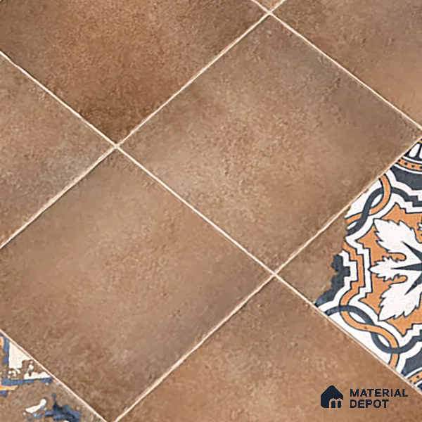 Patterned Wall Tile TL 09985 4 ft x 2 ft Brown Vitrified Matte Finish Tile - 9 mm | Ideal for Living Room,Bedroom,Bathroom,Kitchen