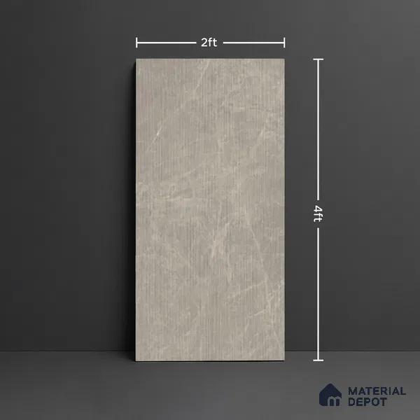 Punch Look Wall Tile TL 08123 B Moonstone Grey Decor 4 ft x 2 ft Vitrified Matte Finish - 9 mm | Random 4