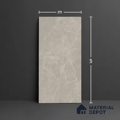 Marble Look Floor & Wall Tile TL 08123 Moonstone Grey 4 ft x 2 ft Vitrified Matte Finish - 9 mm | Random 4