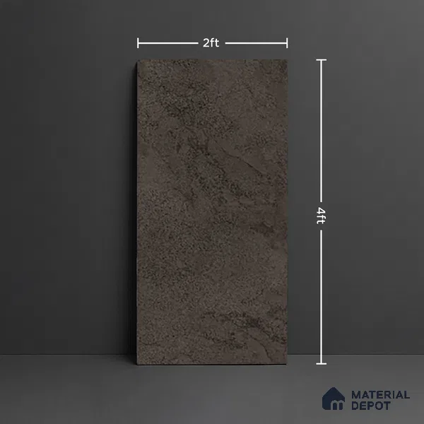 Marble Look Wall & Floor Tile TL 10140 B Bottega Nero 4 ft x 2 ft Vitrified Matte Finish - 9 mm