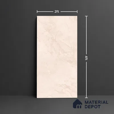 Marble Look Wall & Floor Tile TL 10140 C Bottega Crema 4 ft x 2 ft Vitrified Matte Finish - 9 mm