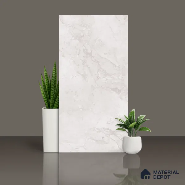 Marble Look Wall & Floor Tile TL 10140 Bottega Bianco 4 ft x 2 ft Vitrified Matte Finish - 9 mm
