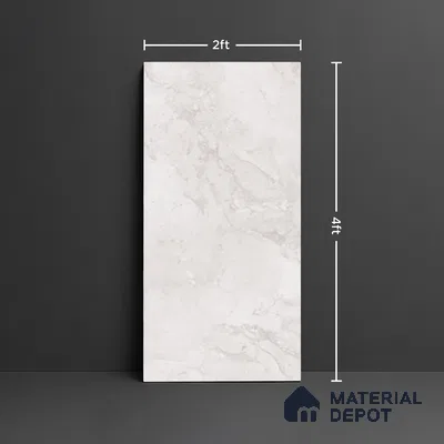 Marble Look Wall & Floor Tile TL 10140 Bottega Bianco 4 ft x 2 ft Vitrified Matte Finish - 9 mm