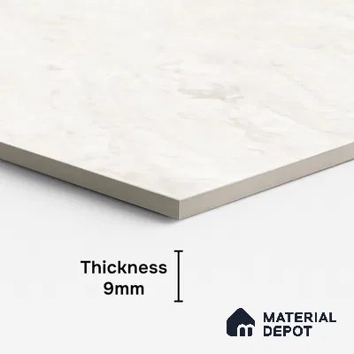 Marble Look Floor & Wall Tile TL 08111 LC Englend White 4 ft x 2 ft Vitrified Matte Finish - 9 mm | Random 7