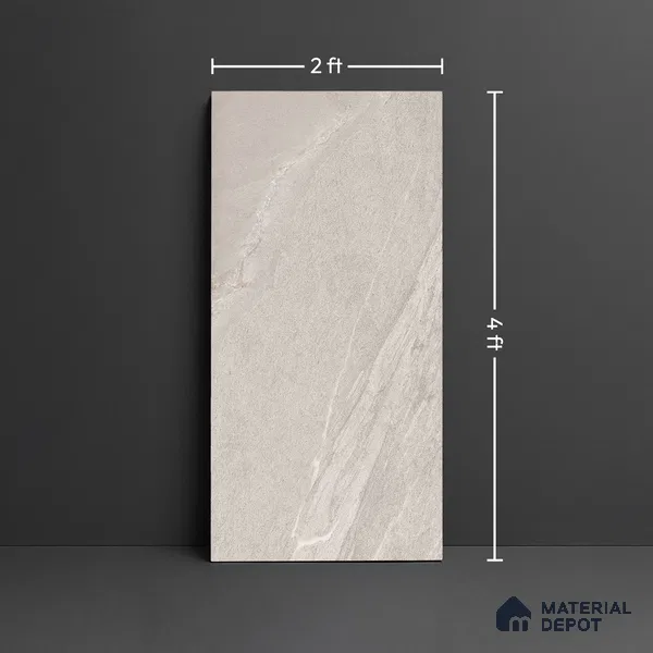 Punch Wall & Floor Tile TL 09946 B 4 ft x 2 ft Grey Vitrified Matte Finish Tile - 9 mm | Ideal for Living Room, Bedroom, Bathroom, Kitchen