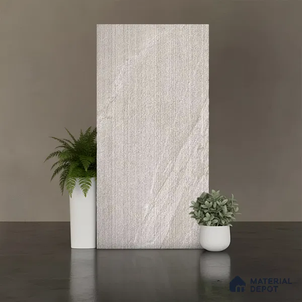 Punch Wall Tile TL 09946 4 ft x 2 ft Grey Vitrified Matte Finish Tile - 9 mm | Ideal for Living Room, Bedroom, Bathroom, Kitchen