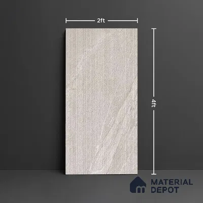 Punch Wall Tile TL 09946 4 ft x 2 ft Grey Vitrified Matte Finish Tile - 9 mm | Ideal for Living Room, Bedroom, Bathroom, Kitchen