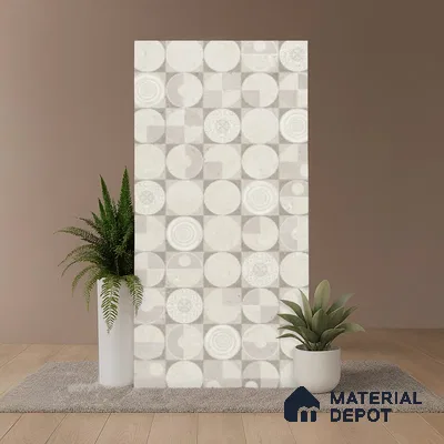 Patterned Look Wall Tile TL 08119 B SG Stoneza Beige Decor 4 ft x 2 ft Vitrified Matte Finish - 9 mm | Random 4