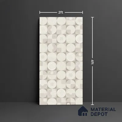Patterned Look Wall Tile TL 08119 B SG Stoneza Beige Decor 4 ft x 2 ft Vitrified Matte Finish - 9 mm | Random 4