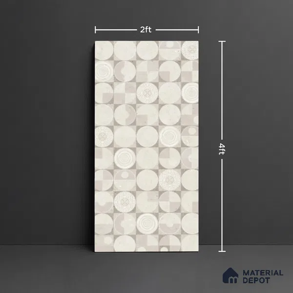 Patterned Look Wall Tile TL 08119 B SG Stoneza Beige Decor 4 ft x 2 ft Vitrified Matte Finish - 9 mm | Random 4