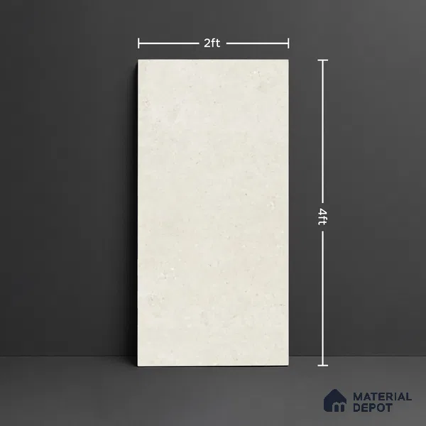 Marble Look Floor & Wall Tile TL 08119 S Stoneza Beige 4 ft x 2 ft Vitrified Matte Finish - 9 mm | Random 4