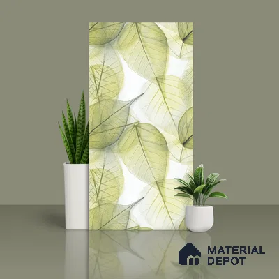 Floral Wall Tile TL 10437 Glossy Finish 4 ft x 2 ft Vitrified Tile- 9 mm | Suitable for Bathroom, Accent/Feature Wall, Dining Area