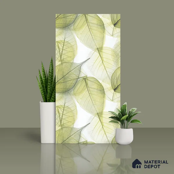 Floral Wall Tile TL 10437 Glossy Finish 4 ft x 2 ft Vitrified Tile- 9 mm | Suitable for Bathroom, Accent/Feature Wall, Dining Area