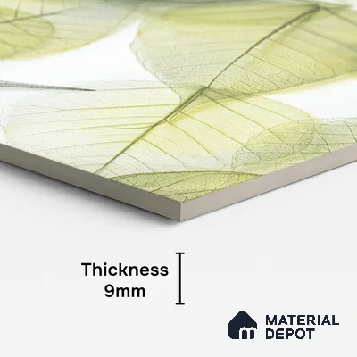 Floral Wall Tile TL 10437 Glossy Finish 4 ft x 2 ft Vitrified Tile- 9 mm | Suitable for Bathroom, Accent/Feature Wall, Dining Area