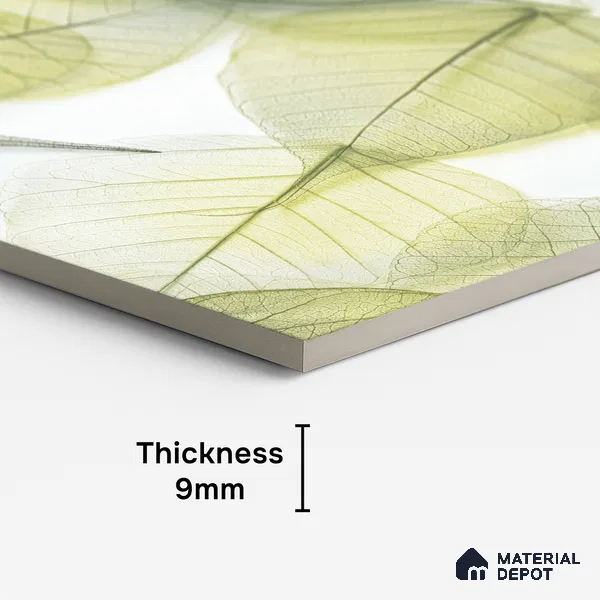 Floral Wall Tile TL 10437 Glossy Finish 4 ft x 2 ft Vitrified Tile- 9 mm | Suitable for Bathroom, Accent/Feature Wall, Dining Area