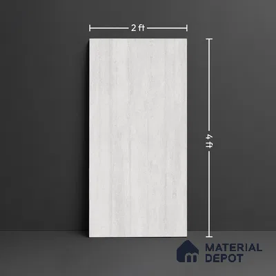 Stone Wall & Floor Tile TL 09932 B 4 ft x 2 ft Silver Vitrified Matte Finish Tile - 9 mm | Ideal for Living Room, Bedroom, Bathroom, Kitchen