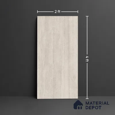 Stone Wall & Floor Tile TL 09932 4 ft x 2 ft Brown Vitrified Matte Finish Tile - 9 mm | Ideal for Living Room, Bedroom, Bathroom, Kitchen