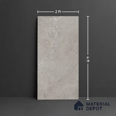 Punch Wall & Floor Tile TL 09948 B 4 ft x 2 ft Grey Vitrified Matte Finish Tile - 9 mm | Ideal for Living Room,Bedroom,Bathroom,Kitchen