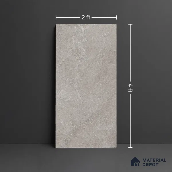 Punch Wall & Floor Tile TL 09948 B 4 ft x 2 ft Grey Vitrified Matte Finish Tile - 9 mm | Ideal for Living Room,Bedroom,Bathroom,Kitchen