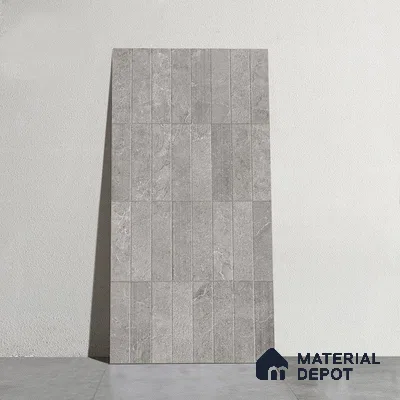 Punch Wall Tile TL 09948 4 ft x 2 ft Grey Vitrified Matte Finish Tile - 9 mm | Ideal for Living Room, Bedroom, Bathroom, Kitchen