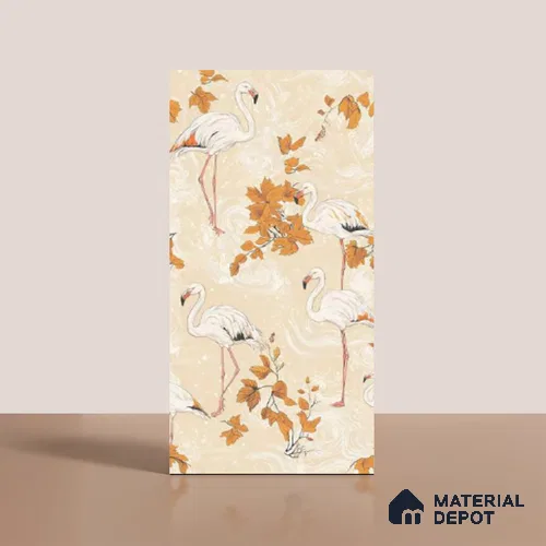 Patterned Wall Tile TL 09915 4 ft x 2 ft Beige Vitrified Matte Finish Tile - 9 mm | Ideal for Living Room,Bedroom,Bathroom,Kitchen