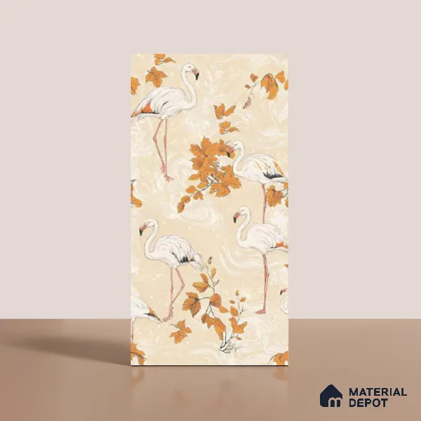 Patterned Wall Tile TL 09915 4 ft x 2 ft Beige Vitrified Matte Finish Tile - 9 mm | Ideal for Living Room,Bedroom,Bathroom,Kitchen
